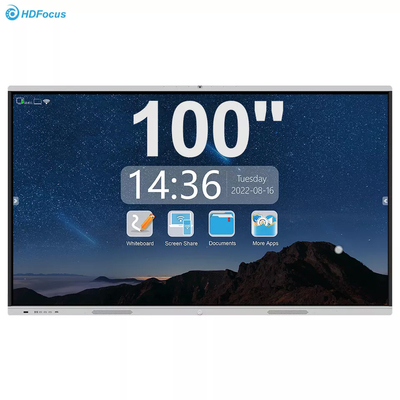 IR Touch 20 Points 100 Inch Interactive Board 4K Resolution