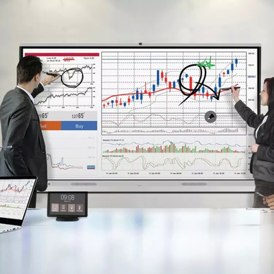 IR Touch 20 Points 100 Inch Interactive Board 4K Resolution